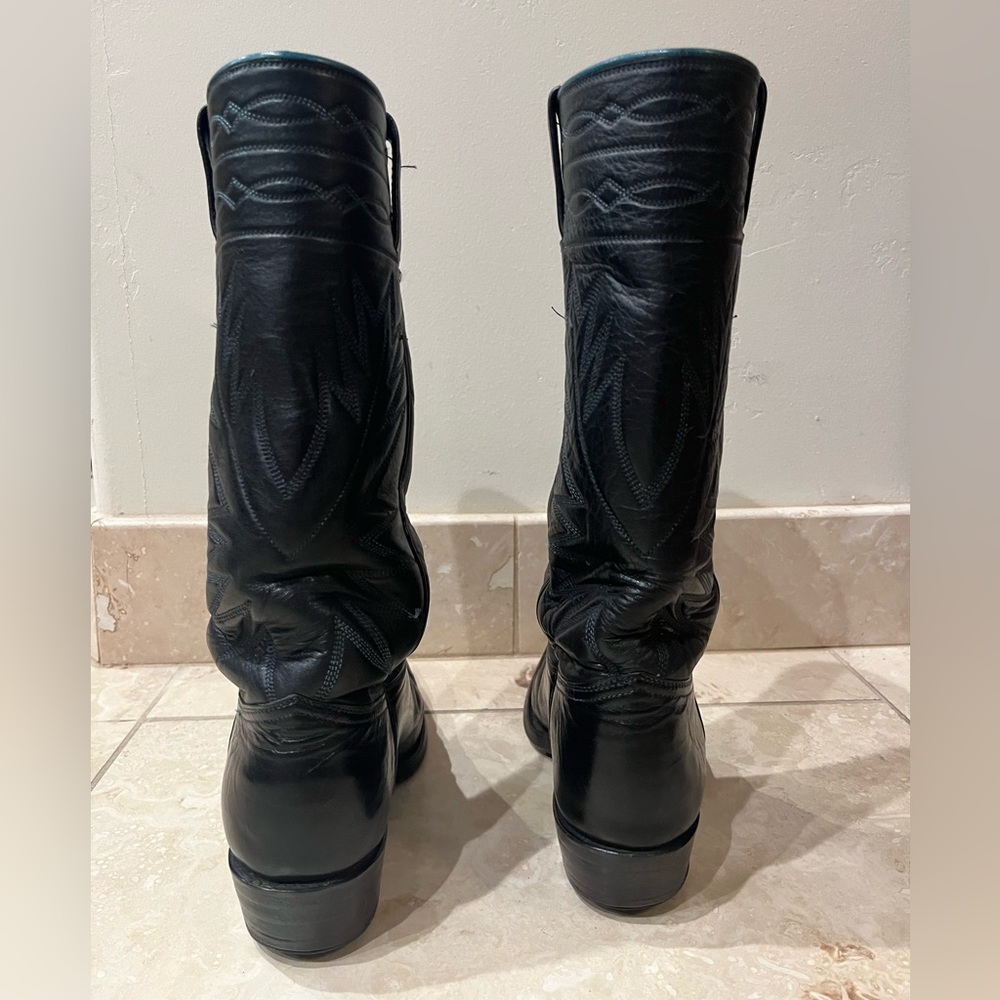 Black boots from Park City, Utah.